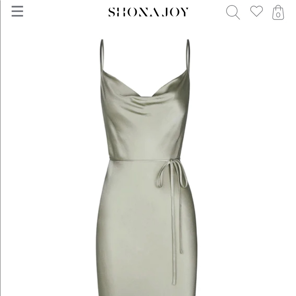 Shona Joy La Lune Cowl Neck MIDI Dress Sage